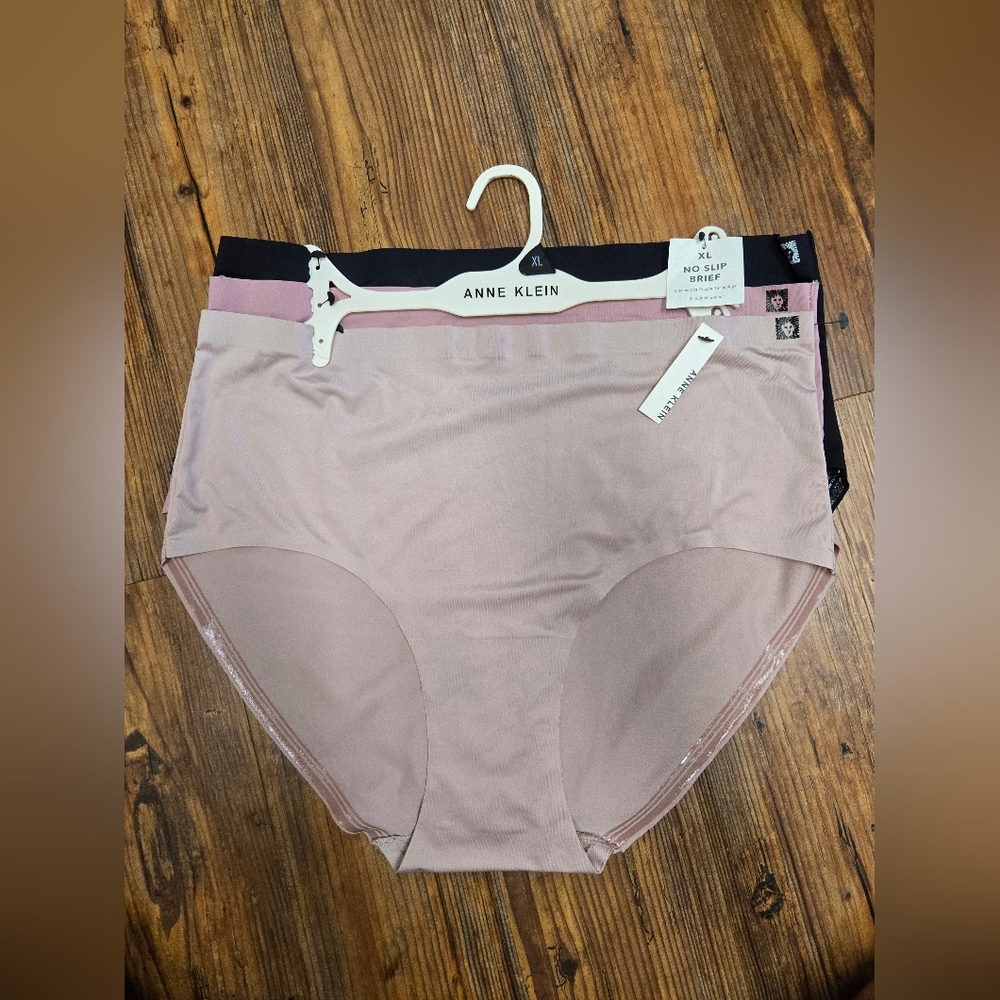 Anne Klein 3 pack XL briefs nwt no slip microfiber silky soft comfy